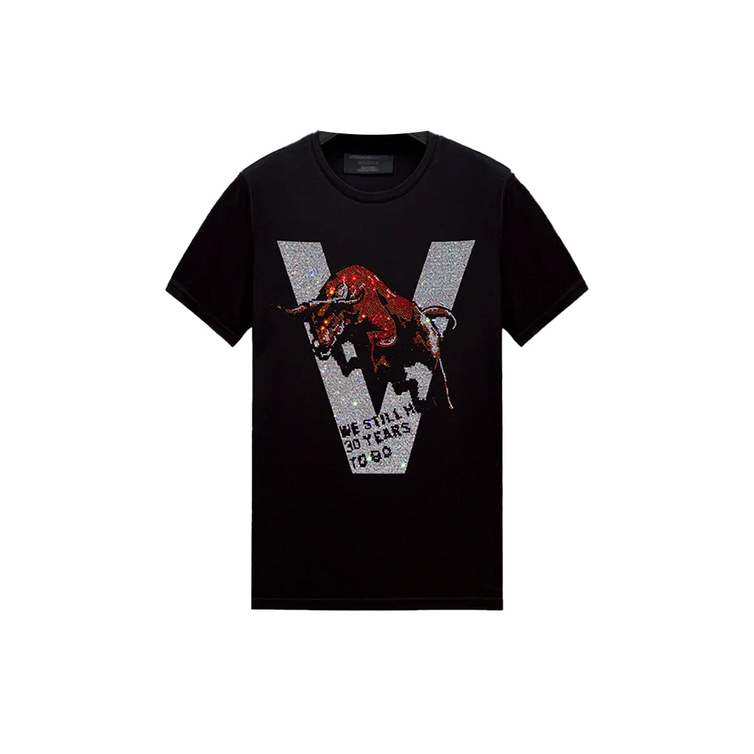 Fighter Bull Rhinestone T-shirt