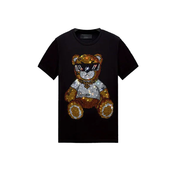 Bear Pop Style Rhinestone T-shirt